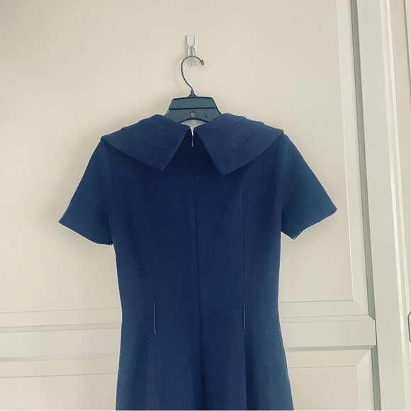 Charles Chang Lima Short Sleeve V-Neck Sheath Dress Deep Purple 26555 - Picture 5 of 13